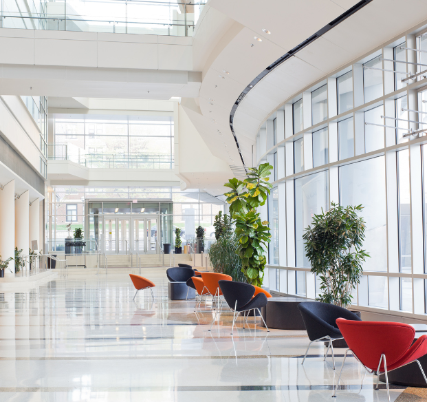 Office Lobby ads marketing for law firms